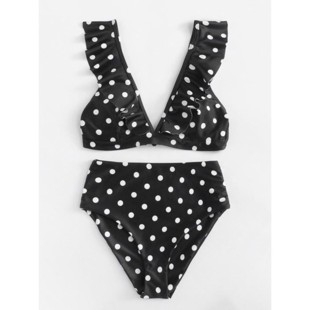 Polka Dot Ruffle Bikini